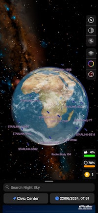 a screen shot of the earth and other planets