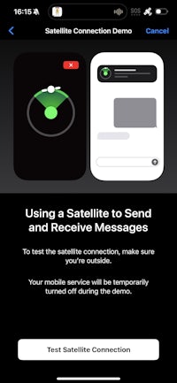 using a satellite to send and receive messages