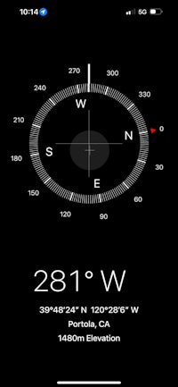 a screenshot of the compass app on an iphone